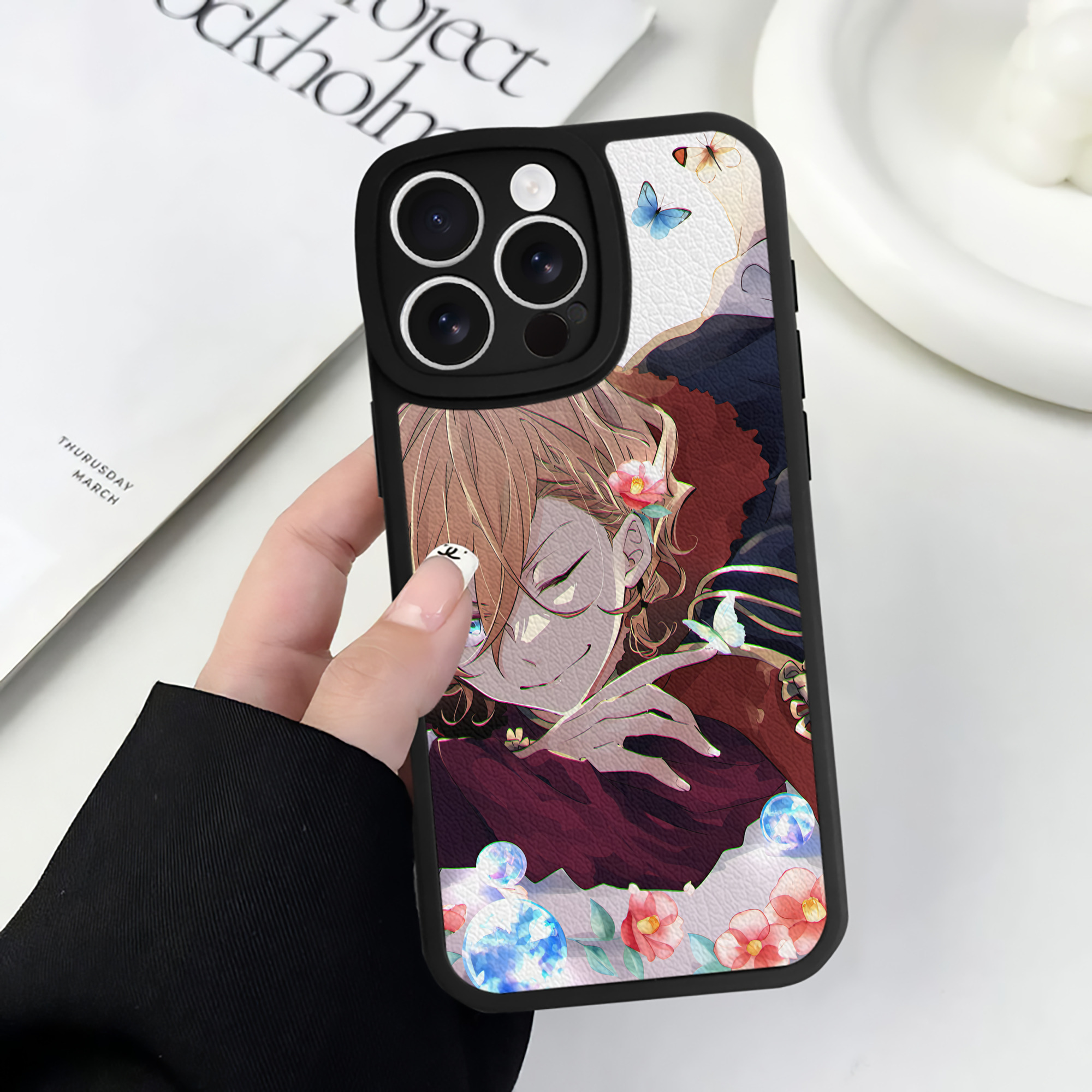 （画像用） 文豪ストレイドッグス Bungo Stray Dogs 【iPhone 16シリーズ対応】シリコンスマホケース（レザー調） 材質：シリコン